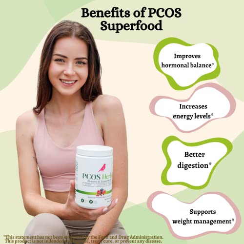 PCOS Herbal Green Superfood Probiotic Powder Mix: Hormonal Balance, Energy Boost PCOS Herbal Tea buy supplements canada