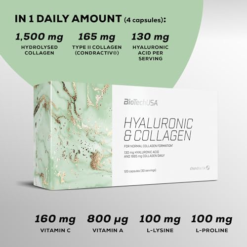BioTechUSA Hyaluronic&Collagen, Food Supplement Capsules containing Collagen, hyaluronic Acid BioTechUSA buy supplements canada