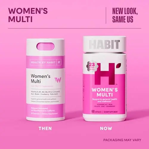 Habit Womens Multi Supplement 2 Pack (120 Capsules) - New Look, Supports General Health & Wellness, 23 Essential Vitamins and Minerals H' Habit buy supplements canada