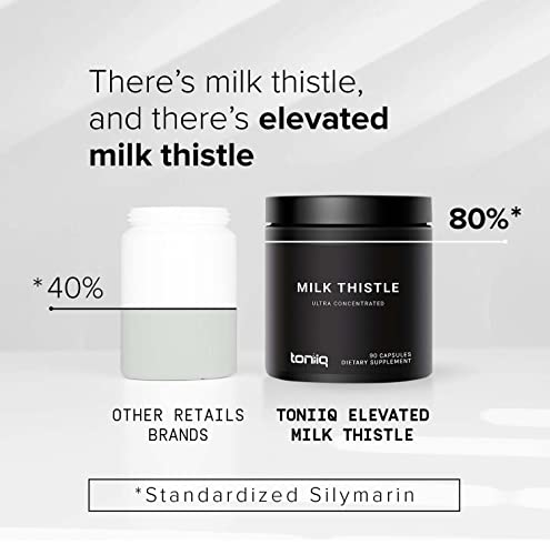 Toniiq Ultra High Strength Milk Thistle Capsules - 25,000mg 50x Concentrated Extract Toniiq buy supplements canada