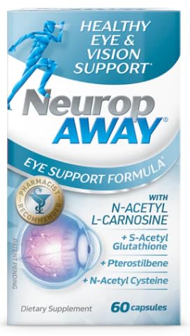 NeuropAWAY Eye Support Supplement 60CT with Lutein N-Acetyl L-Carnosine S-Acetyl Glutathione N-Acetyl Cystiene Pterostilbene Lycopene Zeaxanthin to Support Healthy Vision, Helps Blurry and Dry Eyes NeuropAWAY buy supplements canada