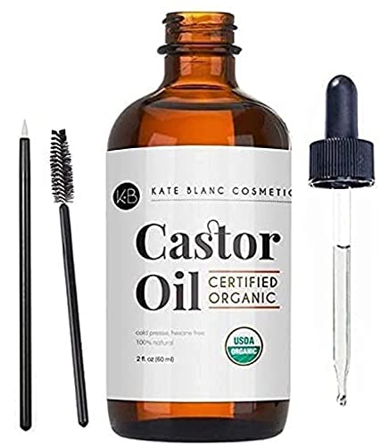 Kate Blanc Cosmetics Castor Oil (2oz), USDA Certified Organic, 100% Pure, Cold Pressed Kate Blanc Cosmetics buy supplements canada