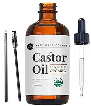 Kate Blanc Cosmetics Castor Oil (2oz), USDA Certified Organic, 100% Pure, Cold Pressed Kate Blanc Cosmetics buy supplements canada