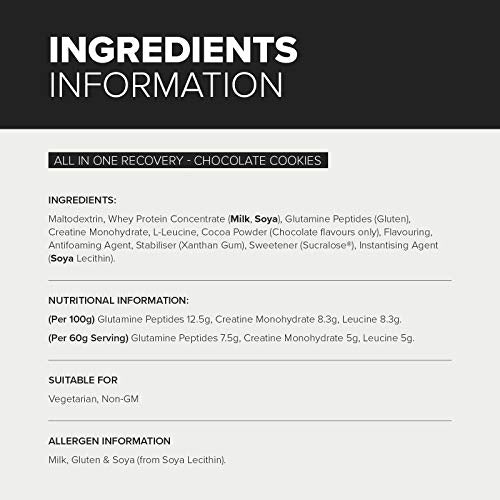 Bulk All in One Recovery, Protein Shake, Chocolate Cookies, 1 kg, Packaging May Vary Bulk buy supplements canada