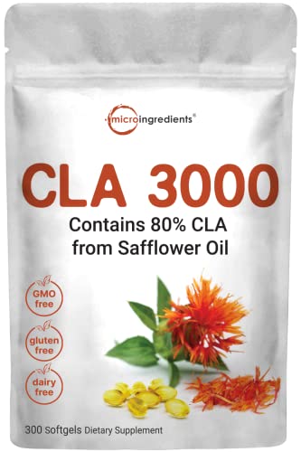 Micro Ingredients CLA Supplements 3000mg Per Serving | 300 Softgels, Made with 80% Micro Ingredients buy supplements canada