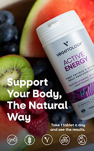 Vegetology Energy Supplements – Iron, Vitamin C & B2, B12, Folate & More – Vitamin Supple VEGETOLOGY buy supplements canada