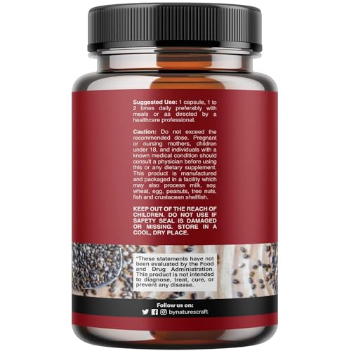 Potent Chia Seed Extract Pills for Men and Women Natural Supplement for Weight Loss Natures Craft buy supplements canada