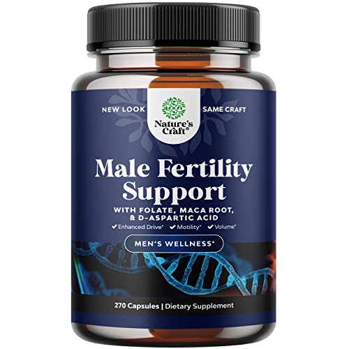 Prenatal Multivitamin Male Fertility Supplement - Mens Fertility Supplement with L-Arginine D-Aspartic Acid and Maca Root Prenatal Vitamins for Enhanced Motility Volume Potency and Fertility Support Natures Craft buy supplements canada