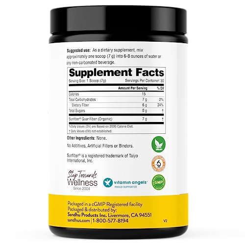 Sandhu's Prebiotic Fiber Supplement Powder –30 Servings- SunFiber® –Low FODMAP Sandhu's buy supplements canada