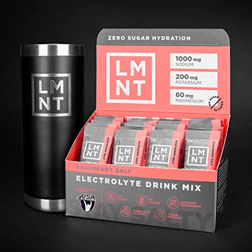 LMNT Zero-Sugar Electrolytes - Raspberry Salt - Hydration Powder Packets | No Dodgy Drink LMNT buy supplements canada