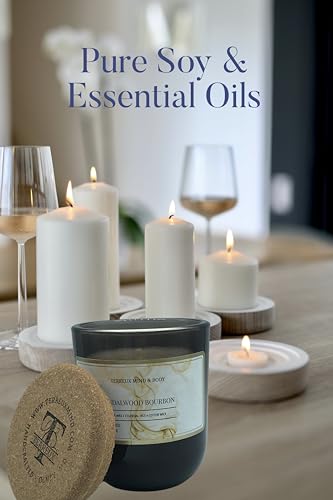 Sandalwood Bourbon Non-Toxic Candles | Natural Candles for Men |Aromatherapy Candle Relaxing Terreux Mind & Body buy supplements canada