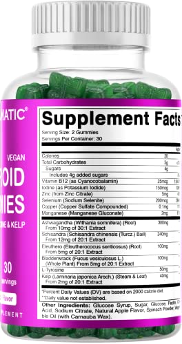 Vitamatic 2 Pack Vegan Thyroid Support Gummies with Iodine & Kelp - 60 Count Vitamatic buy supplements canada