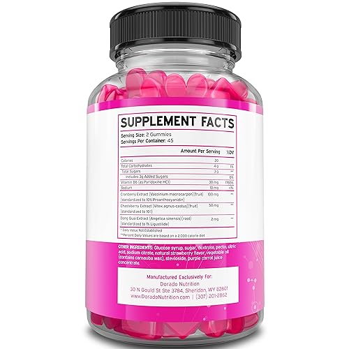 Hormonal Balance For Women & PMS Relief Gummies (90 Gummies) - Support Cramps DORADO NUTRITION buy supplements canada
