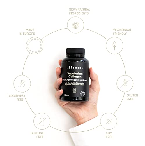 Vegetarian Collagen, from Organic Eggshell Membrane, 120 Capsules | with Glucosamine, Chondroitin, Hyaluronic Acid and Plant Extracts Zenement buy supplements canada
