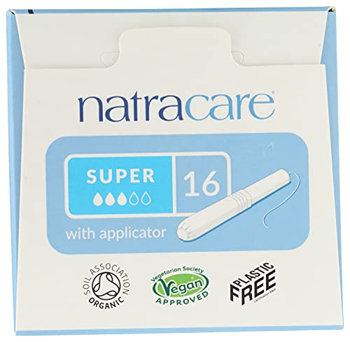 Natracare Organic Cotton Super Tampons with Cardboard Applicator, Plastic Free, Chlorine Free NATRACARE buy supplements canada