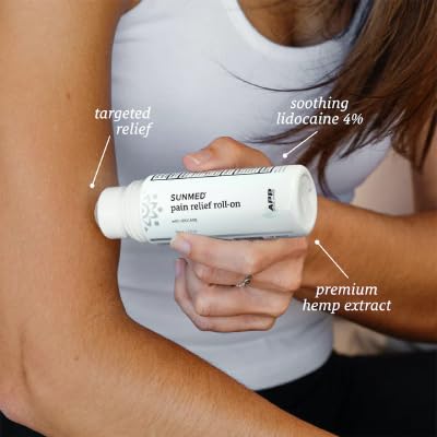 SUNMED Lidocaine 4% Roll-On Pain Relief – Targeted Topical Hemp Oil Extract for Muscle, Joint & Discomfort Relief – Portable Recovery Solution for Athletes – Quick Numbing Action, 3oz SUNMED buy supplements canada