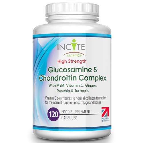Glucosamine and Chondroitin High Strength Complex with MSM, Vitamin C, Ginge Incite Nutrition buy supplements canada