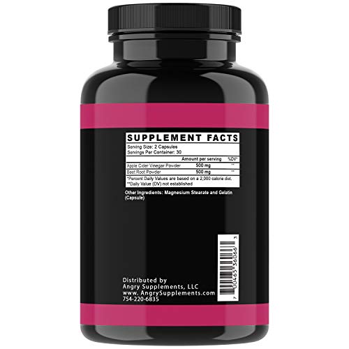 Angry Supplements Apple Cider Vinegar + Beet Root Capsules, Detox Pills, Nitric Oxide Angry Supplements buy supplements canada