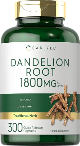 Carlyle Dandelion Root Capsules 1800mg | 300 Count | Non-GMO, Gluten Free Carlyle buy supplements canada