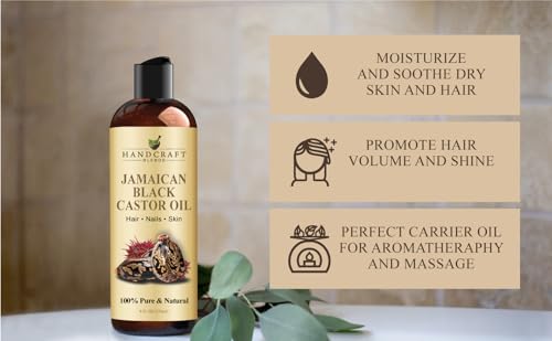 Handcraft Blends Jamaican Black Castor Oil for Hair Growth, Eyelashes and Eyebrows - 100% Pure Handcraft Blends buy supplements canada