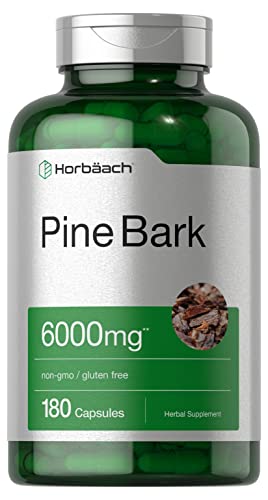 Pine Bark Extract | 6000 mg | 180 Capsules | Standardized to Contain 380 mg Proanthocyan Horbäach buy supplements canada