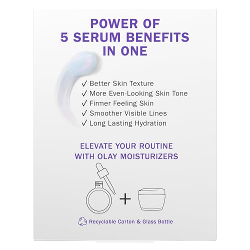 Olay Super Serum - Glow Serum for Face - Activated Niacinamide, Vitamin C & E, Collagen Peptide, AHA - 5-in-1 Benefits - Brightens, Hydrates, Smooths, Firms, Evens Tone, Proactive Anti-Aging, 1.7 Oz Olay buy supplements canada