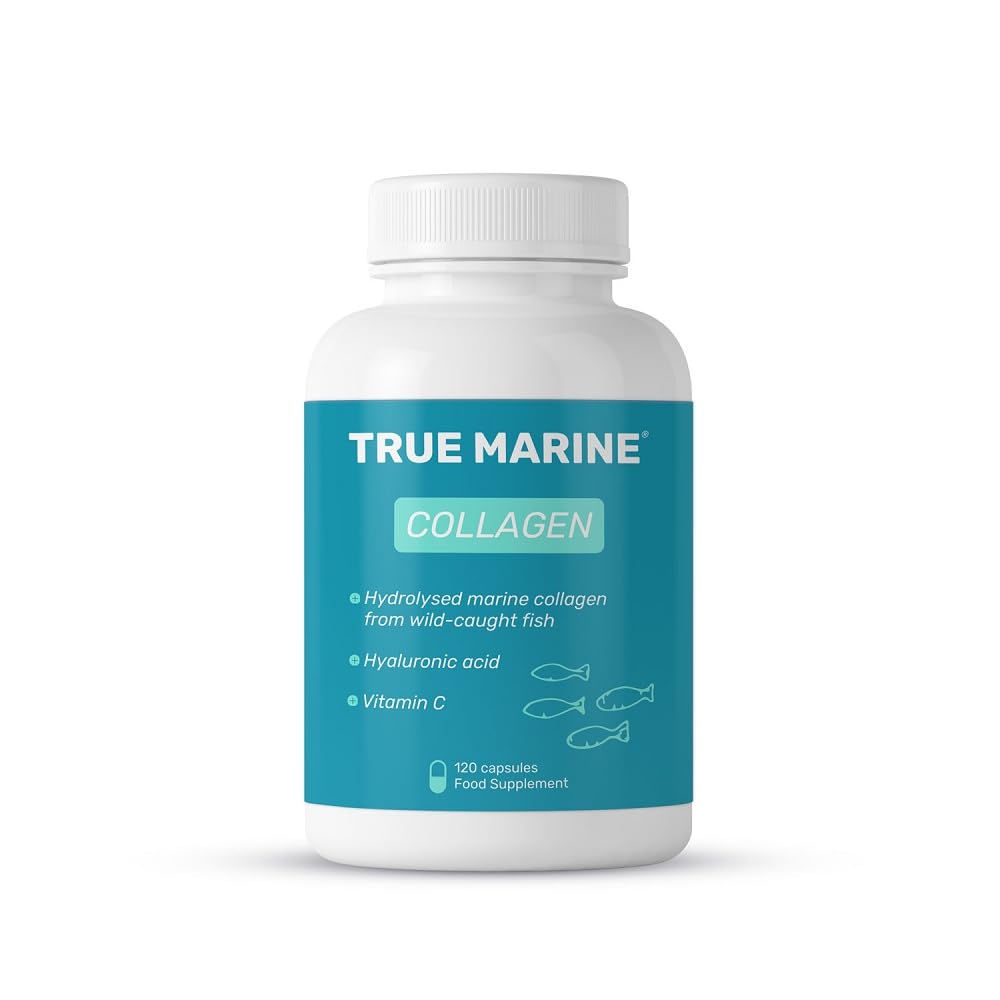 TRUE MARINE Collagen Capsules - 2,400mg of Marine Collagen with Hyaluronic Acid & Vitamin C - Skin, Hair, Nails & Joint Support TRUE MARINE buy supplements canada