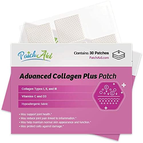 Patch Aid Advanced Collagen Plus - 30 Daily Topical Patches. 100% Natural & Vegan. Allergy & Filler Free Patch Aid buy supplements canada