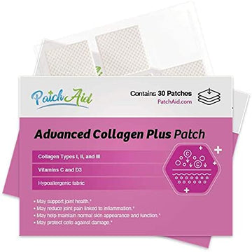 Patch Aid Advanced Collagen Plus - 30 Daily Topical Patches. 100% Natural & Vegan. Allergy & Filler Free Patch Aid buy supplements canada