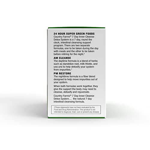 COUNTRY FARMS 7 Day Inner Cleanse, AM/PM Detox System, Detoxifying Herbs COUNTRY FARMS buy supplements canada
