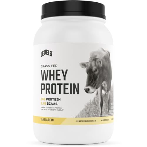 Levels Grass Fed 100% Whey Protein, No Hormones, Vanilla Bean, 2LB Levels Nutrition buy supplements canada