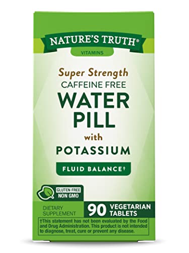 Nature's Truth Super Strength Water Pill with Potassium | 90 Count | Caffeine Free | Vegetarian Nature's Truth buy supplements canada