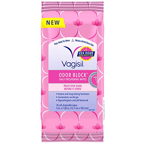 Vagisil Odor Block Daily Freshening Wipes for Feminine Hygiene in Resealable Pouch Vagisil buy supplements canada