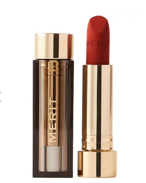 Merit Signature Lip Lightweight Matte Lipstick - 0.10 oz / 3 g (Vermillion (warm red), standard) Merit buy supplements canada