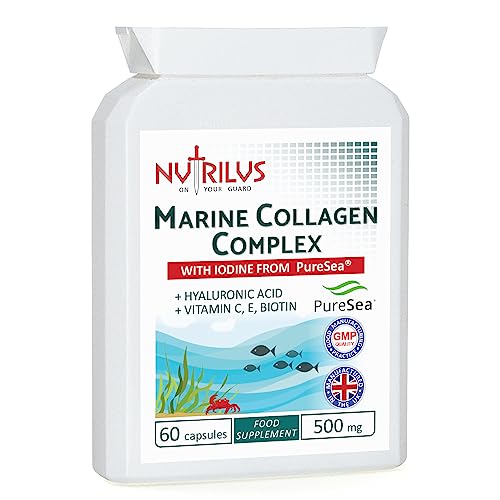 Marine Collagen Complex 60 Capsules 500mg with PureSea Seaweed Providing Iodine Nutrilus buy supplements canada