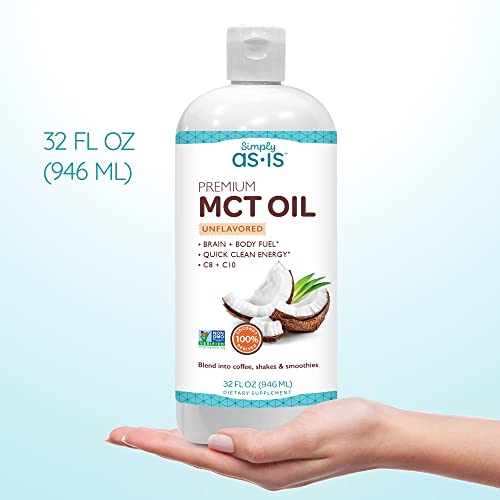 AS-IS Simply Premium MCT Oil C8 & C10 | Unflavored | 100% from Non-GMO Coconuts AS-IS buy supplements canada