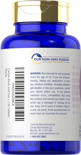 Carlyle Bloat & Gas Support for Men & Women | 120 Tablets | Extra Strength Pills | Supplement Carlyle buy supplements canada