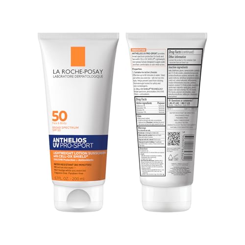 La Roche-Posay Anthelios UV Pro-Sport SPF 50 Sunscreen for Face & Body, Water & Sweat Resistant with Non-Drip Formula, Invisible Broad Spectrum Sunscreen Lotion La Roche-Posay buy supplements canada