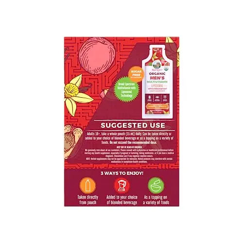 MaryRuth Organics Multivitamin for Men | USDA Organic | Sugar Free Mens Multivitamin Liposomal | Liquid Vitamins for Men | MARYRUTH'S buy supplements canada