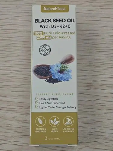NaturePlanet Organic Soursop Bitters and Black Seed Oil Drops Bundles with Vitamins D3, K2, B6, C | NaturePlanet buy supplements canada