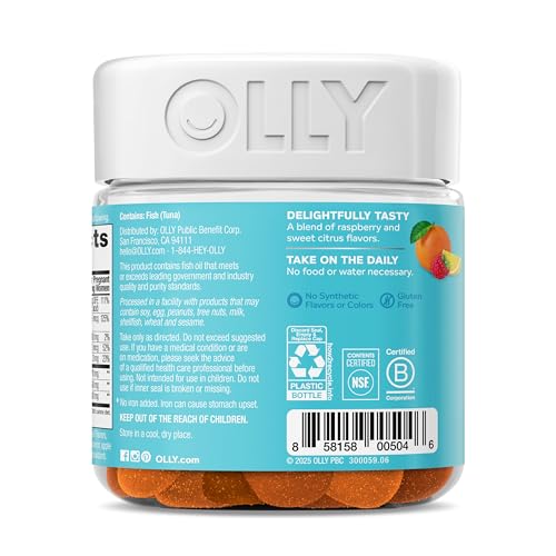 OLLY Prenatal Multivitamin Gummy, Supports Healthy Growth and Brain Development, Folic Acid, Vitamin D, Omega 3 DHA, Chewable Supplement OLLY buy supplements canada