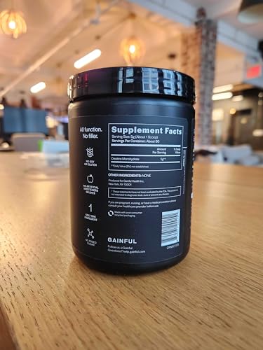 Gainful Creatine Powder, Post Workout Amino Acid Supplement, Muscle, Energy & Focus Support, 5g Creatine Monohydrate, Unflavored, 60 Servings Gainful buy supplements canada
