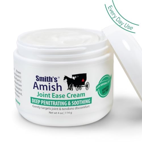Smith Amish JointEase Soothing Cream 3 Pack (Three 4 oz Jars) with Arnica, Tea Tree, Eucalyptus, Peppermint and Rosemary Smith Amish buy supplements canada