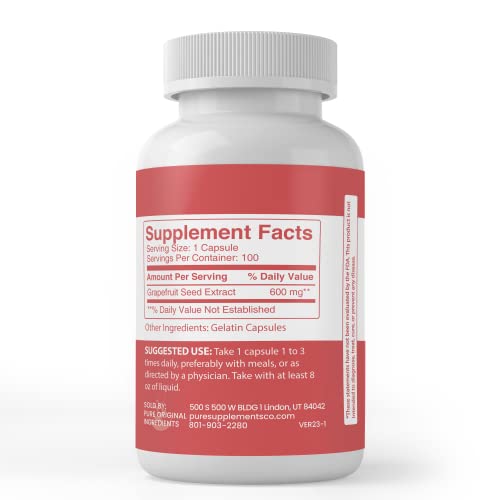 Pure Original Ingredients Grapefruit Seed Extract (100 Capsules) Always Pure, No Additives Pure Organic Ingredients buy supplements canada