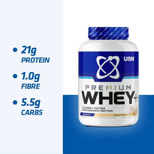 USN Whey+ Strawberry Protein Powder 2kg - Muscle Building & Recovery Protein Shakes USN buy supplements canada