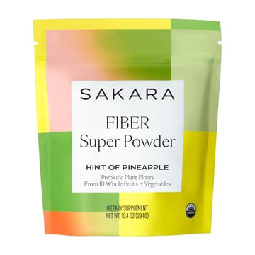 SAKARA Fiber Super Powder - Pineapple Flavor Prebiotic Fiber Powder, High Fiber SAKARA buy supplements canada