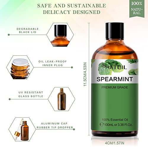 PHATOIL Spearmint Essential Oil 100ML, Pure Premium Grade Spearmint Essential Oils PHATOIL buy supplements canada