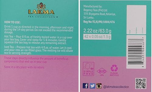 Lakma 14 Day Cleanse Kit Green Tea - 42 Tea Bags HYLEYS buy supplements canada