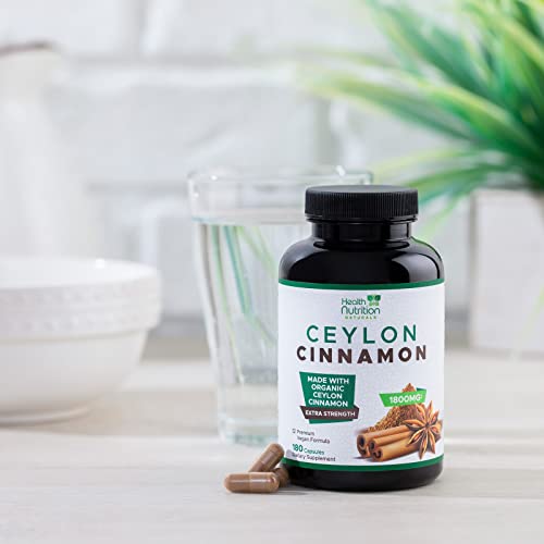 Pure Ceylon Cinnamon Capsules - Certified Organic Cinnamon Pills, Non-GMO, Dairy & Gluten Health Nutrition Naturals buy supplements canada