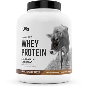 Levels Grass Fed 100% Whey Protein, No GMOs, Chocolate Peanut Butter, 5LB Levels Nutrition buy supplements canada